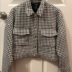 Forever 21 Black and White Tweed Jacket